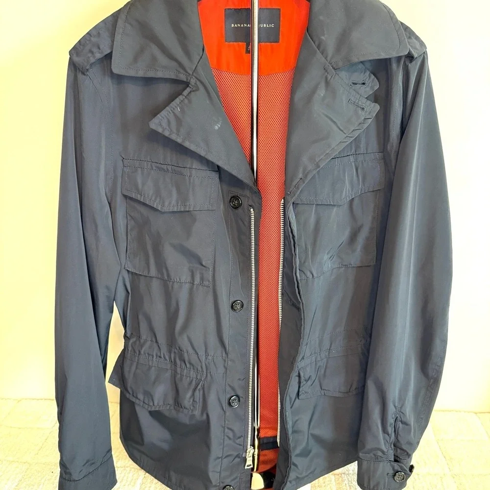 Banana Republic Mens Fleet Jacket S Water Resistent Lightweight Outdoors Casual
